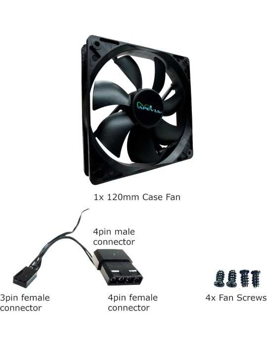 Apevia CF12S-BK Ventilador Caja 120mm Negro