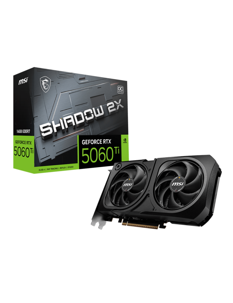 MSI GeForce RTX 5060 Ti 16G SHADOW 2X OC PLUS MSI GeForce RTX 5060 Ti 16G SHADOW 2X OC PLUS